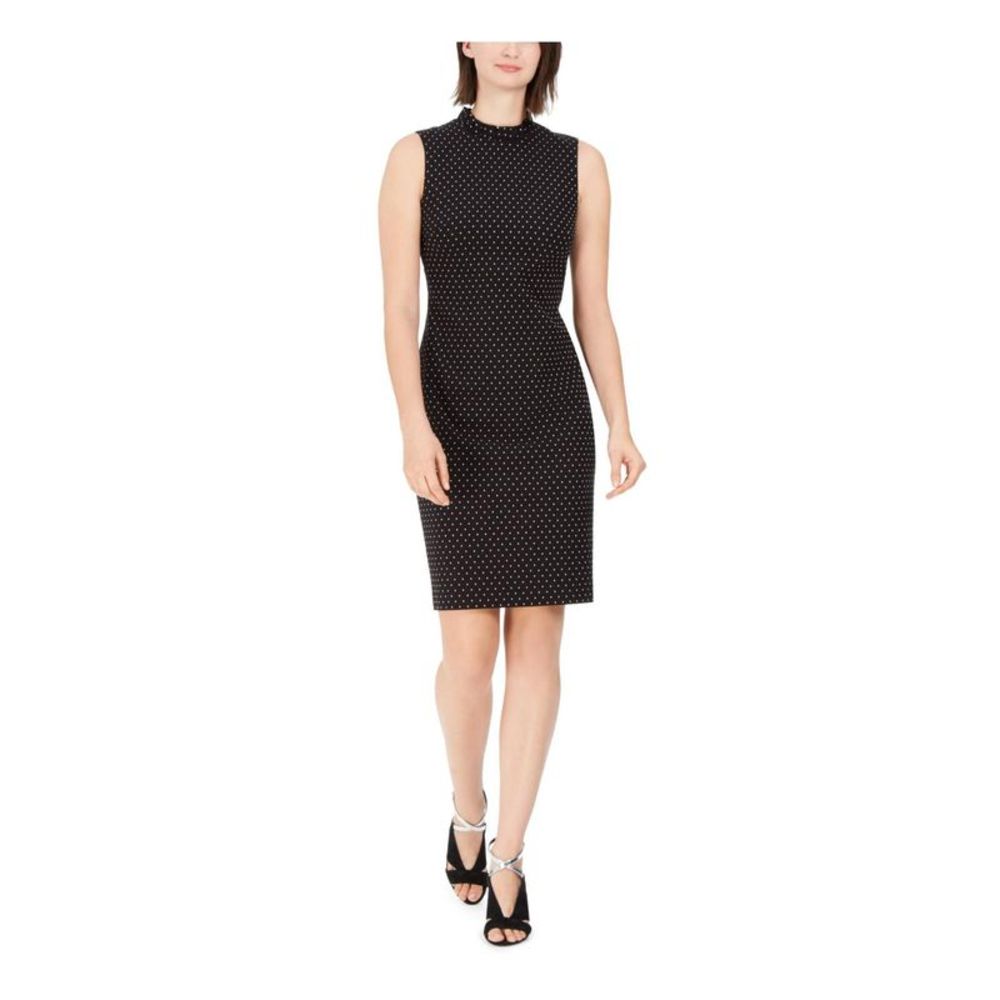 Calvin Klein Black and White Sleeveless Dress